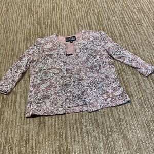 Womens Alex Evenings Sparky Glittery Two set Jacket & Tank, Mauve SP